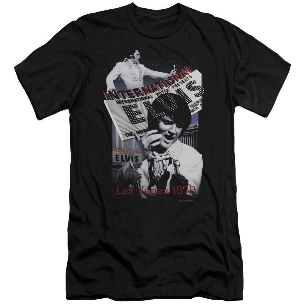 Elvis Presley International Hotel Men's Ultra-Soft 30/1 Cotton Slim Short-Sleeve T-Shirt