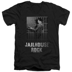 Elvis Presley Jailhouse Rock Men's 30/1 Cotton Slim V-Neck T-Shirt