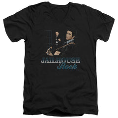 Elvis Presley Jailhouse Rock Men's 30/1 Cotton Slim V-Neck T-Shirt