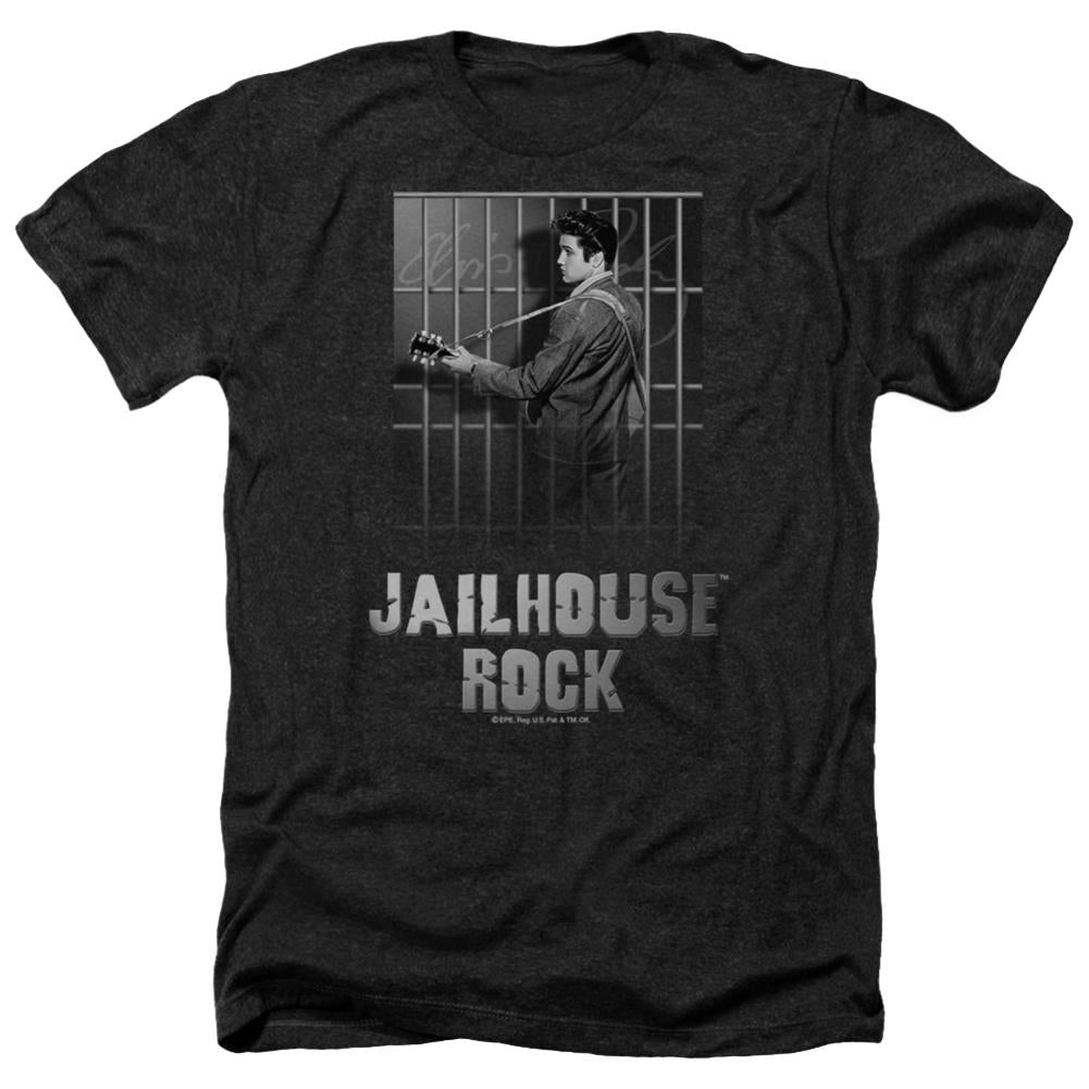 Elvis Presley Jailhouse Rock Men's 30/1 Heather 60 40 Poly Short-Sleeve T-Shirt