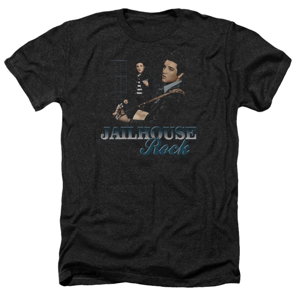 Elvis Presley Jailhouse Rock Men's 30/1 Heather 60 40 Poly Short-Sleeve T-Shirt