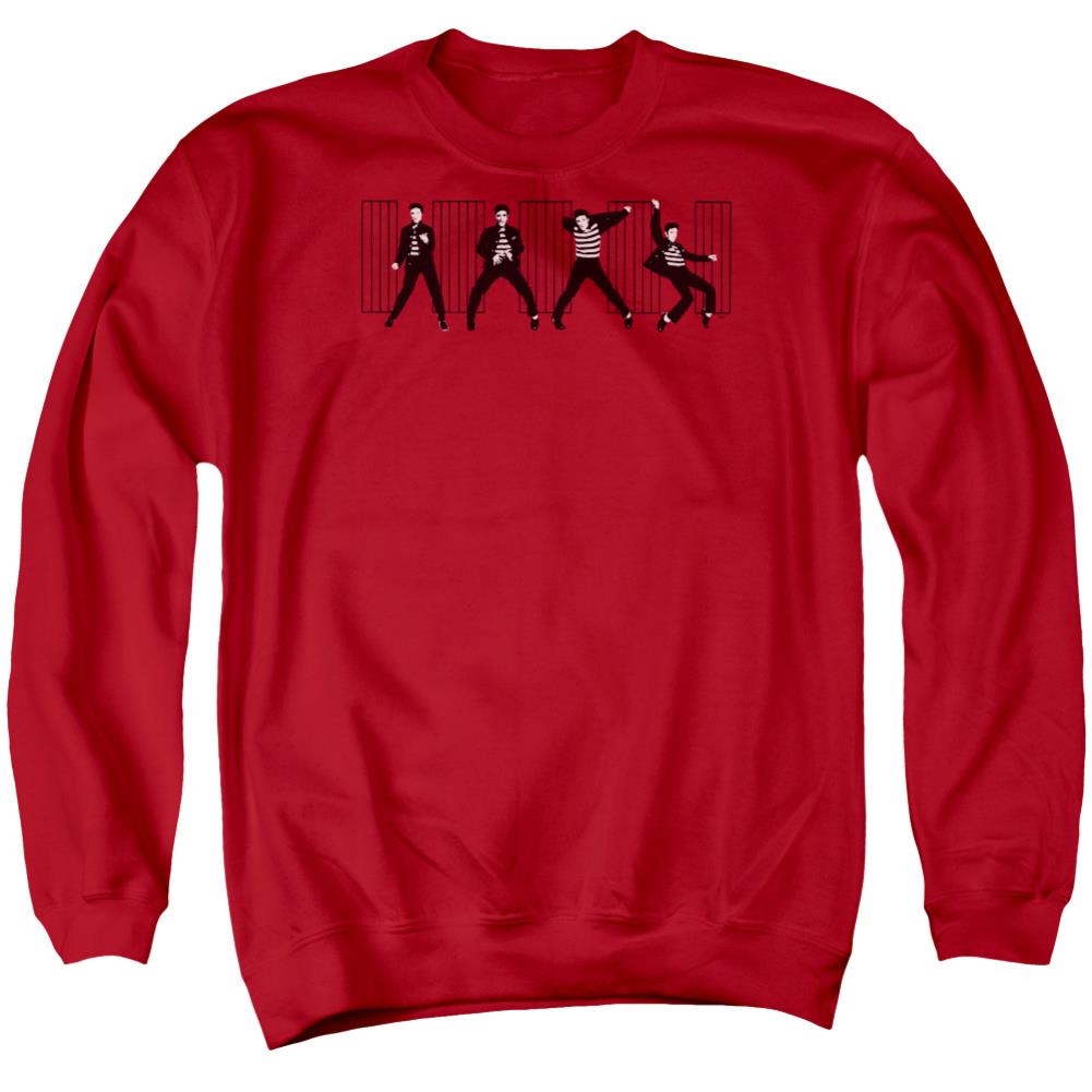 Elvis Presley Jailhouse Rock Men's Crewneck 50 50 Poly Long-Sleeve T-Shirt