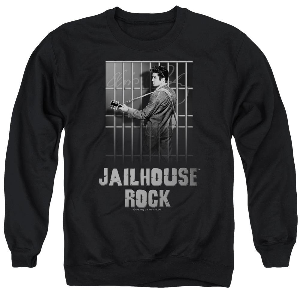 Elvis Presley Jailhouse Rock Men's Crewneck 50 50 Poly Long-Sleeve T-Shirt