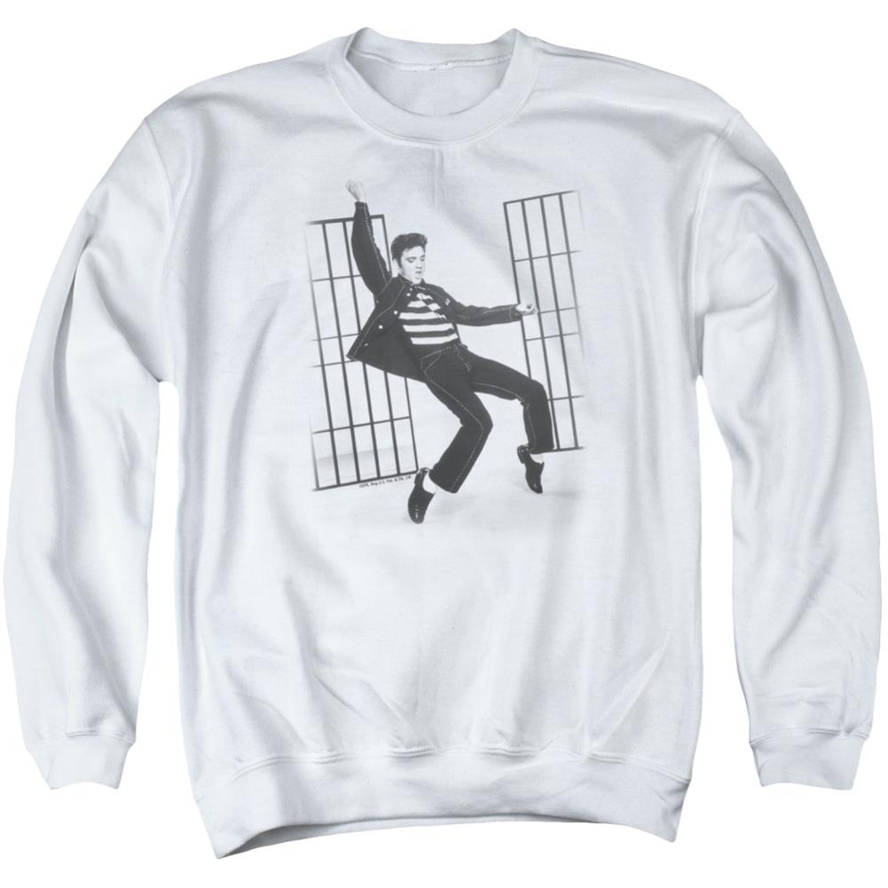 Elvis Presley Jailhouse Rock Men's Crewneck 50 50 Poly Long-Sleeve T-Shirt