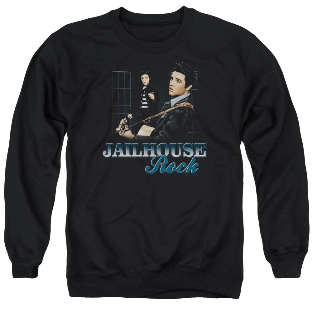 Elvis Presley Jailhouse Rock Men's Crewneck 50 50 Poly Long-Sleeve T-Shirt