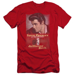 Elvis Presley Jailhouse Rock Poster Men's Ultra-Soft 30/1 Cotton Slim Short-Sleeve T-Shirt