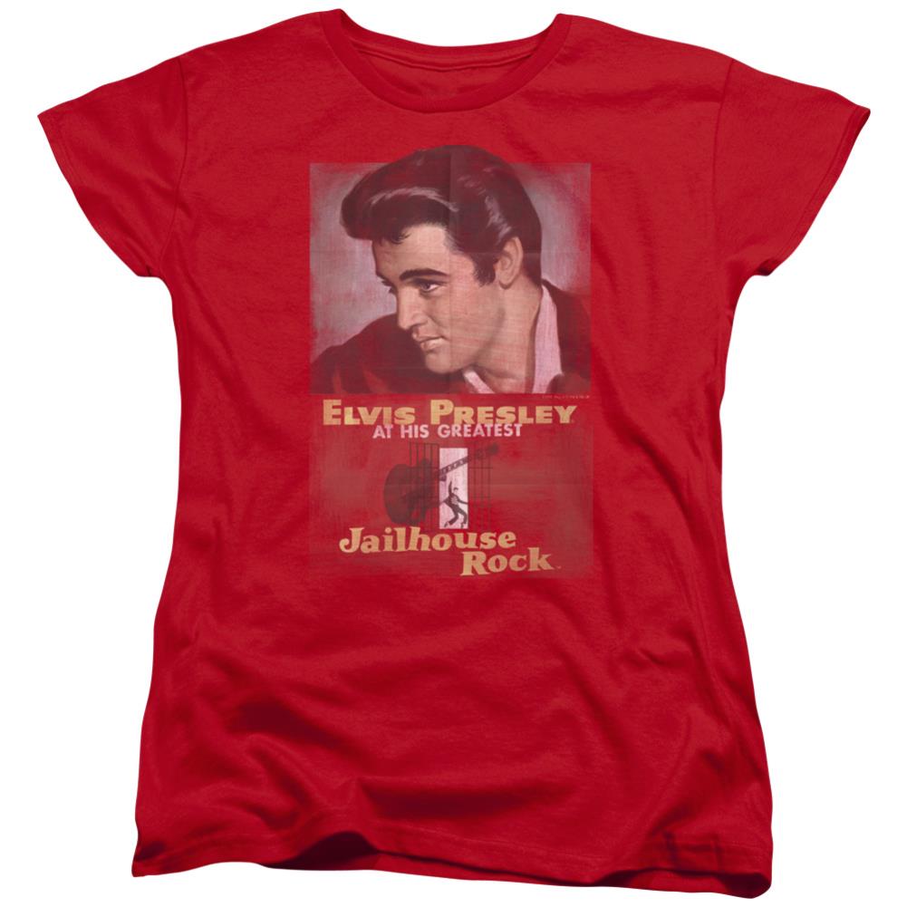 Elvis Presley Jailhouse Rock Poster Women's 18/1 Cotton Short-Sleeve T-Shirt