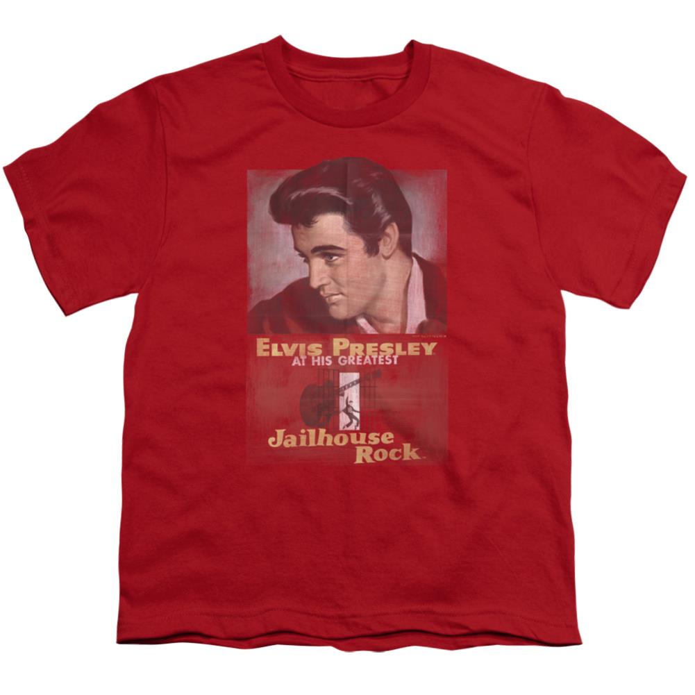 Elvis Presley Jailhouse Rock Poster Youth 18/1 100% Cotton Short-Sleeve T-Shirt