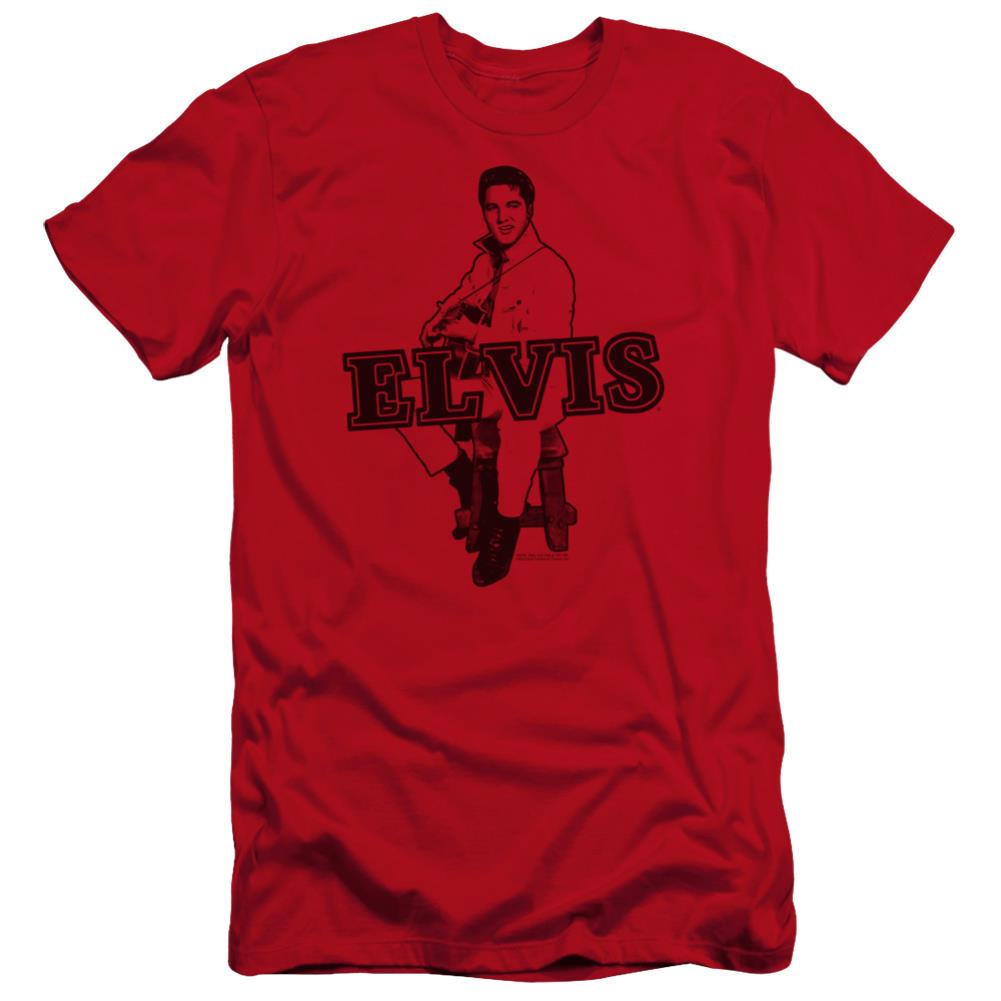 Elvis Presley Jamming Men's Ultra-Soft 30/1 Cotton Slim Short-Sleeve T-Shirt