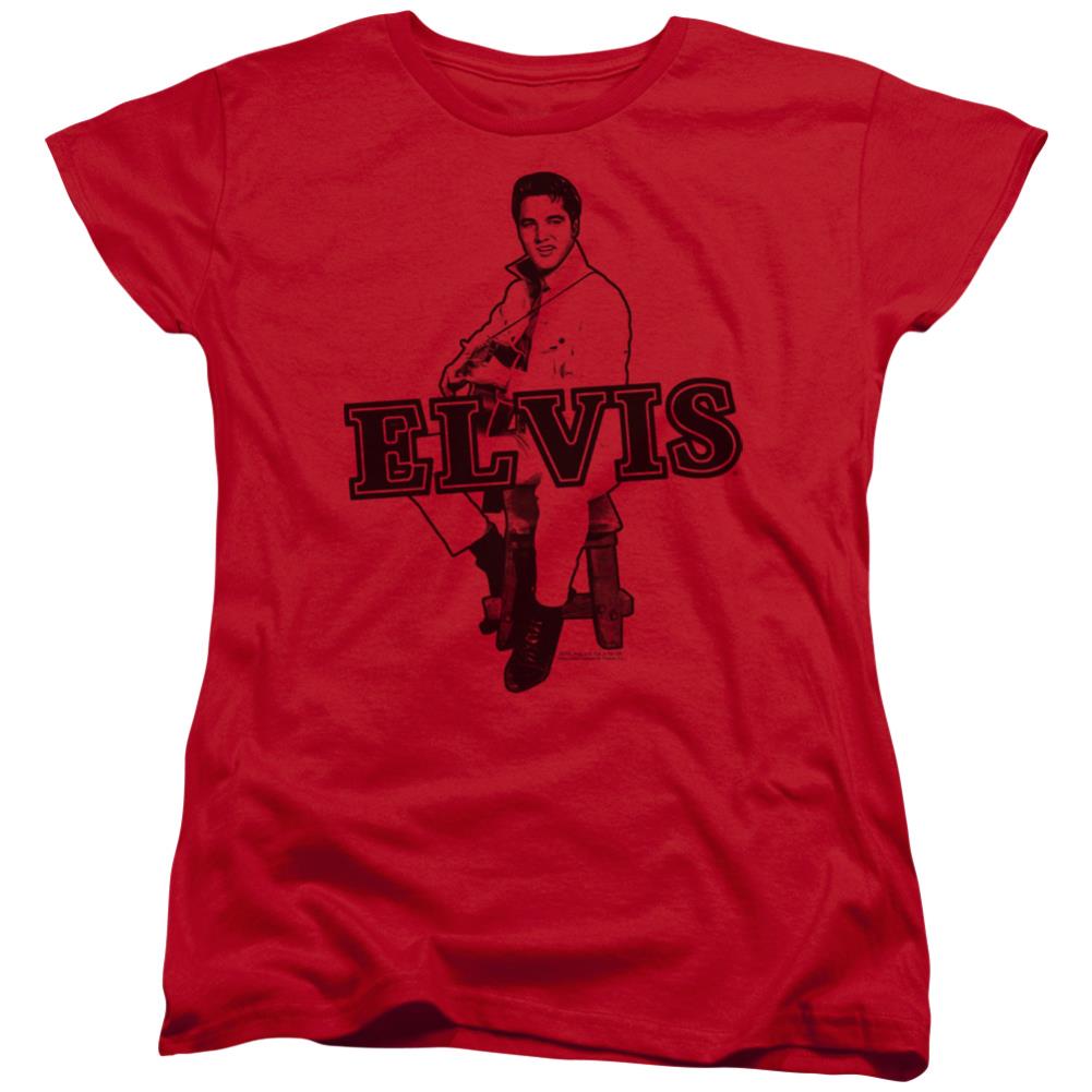 Elvis Presley Jamming Women's 18/1 Cotton Short-Sleeve T-Shirt