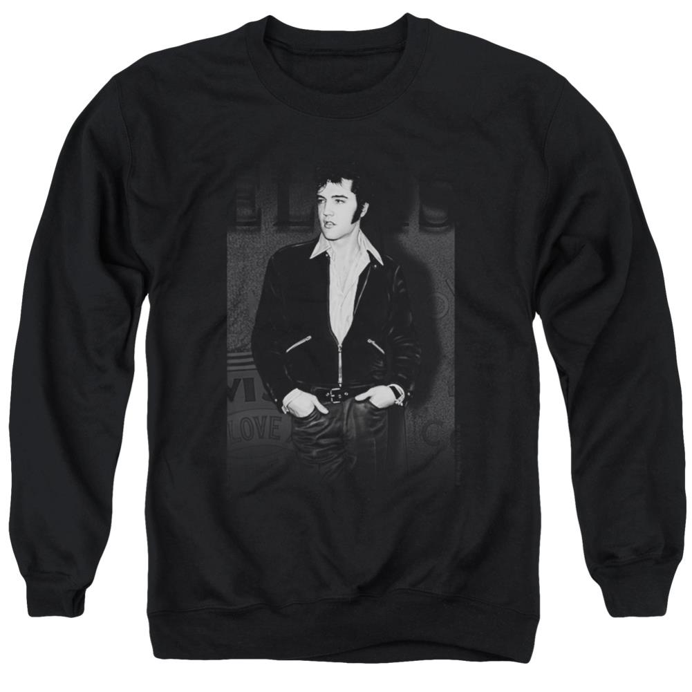 Elvis Presley Just Cool Men's Crewneck 50 50 Poly Long-Sleeve T-Shirt