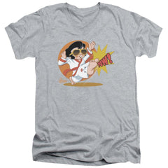 Elvis Presley Karate King Men's 30/1 Cotton Slim V-Neck T-Shirt