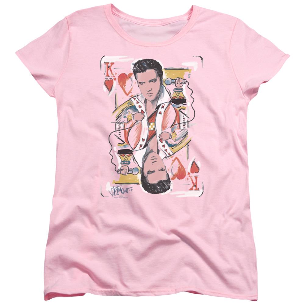 Elvis Presley King Of Hearts Women's 18/1 Cotton Short-Sleeve T-Shirt