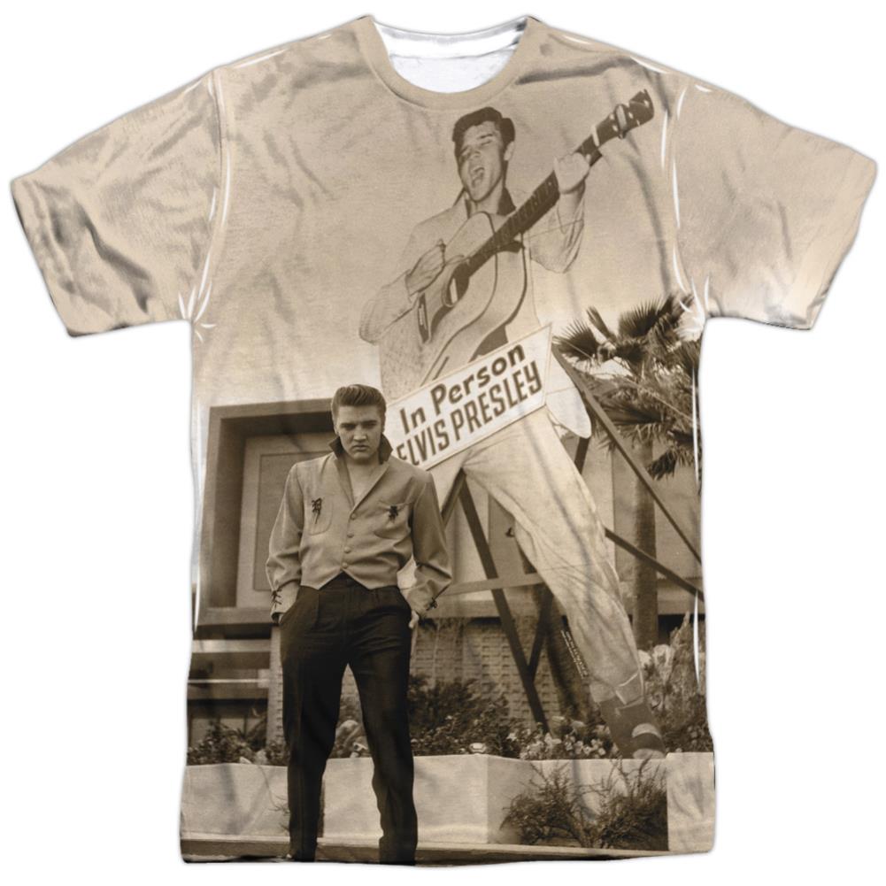 Elvis Presley Larger Than Life Men's Regular Fit Polyester Short-Sleeve T-Shirt
