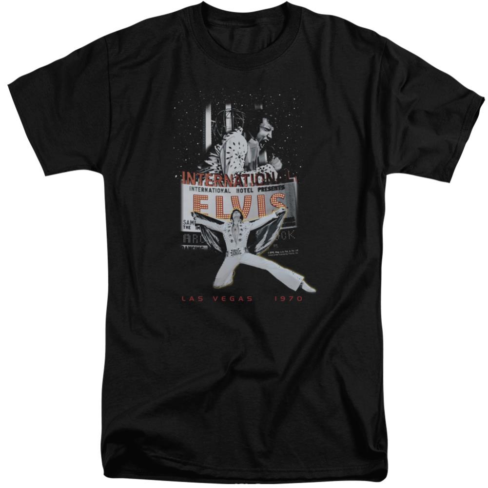 Elvis Presley Las Vegas Men's 18/1 Tall Cotton Short-Sleeve T-Shirt