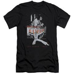 Elvis Presley Las Vegas Men's Ultra-Soft 30/1 Cotton Slim Short-Sleeve T-Shirt