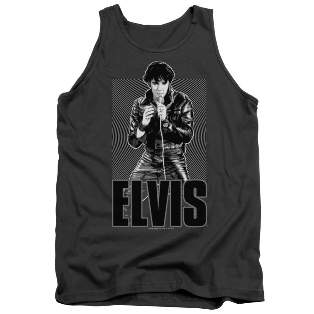 Elvis Presley Leather Men's 18/1 Cotton Tank Top