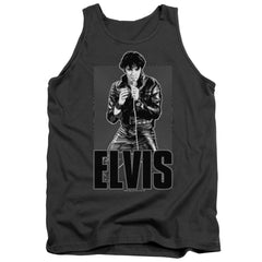 Elvis Presley Leather Men's 18/1 Cotton Tank Top