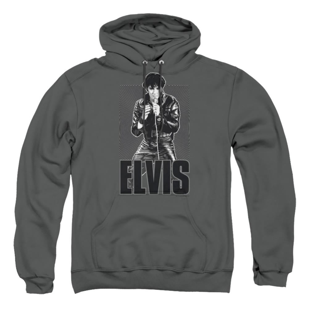 Elvis Presley Leather Men's Pull-Over 75 25 Poly Hoodie