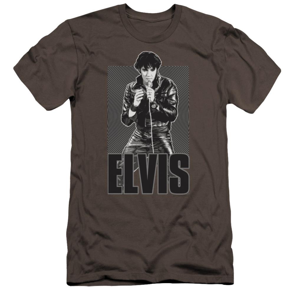 Elvis Presley Leather Men's Ultra-Soft 30/1 Cotton Slim Short-Sleeve T-Shirt
