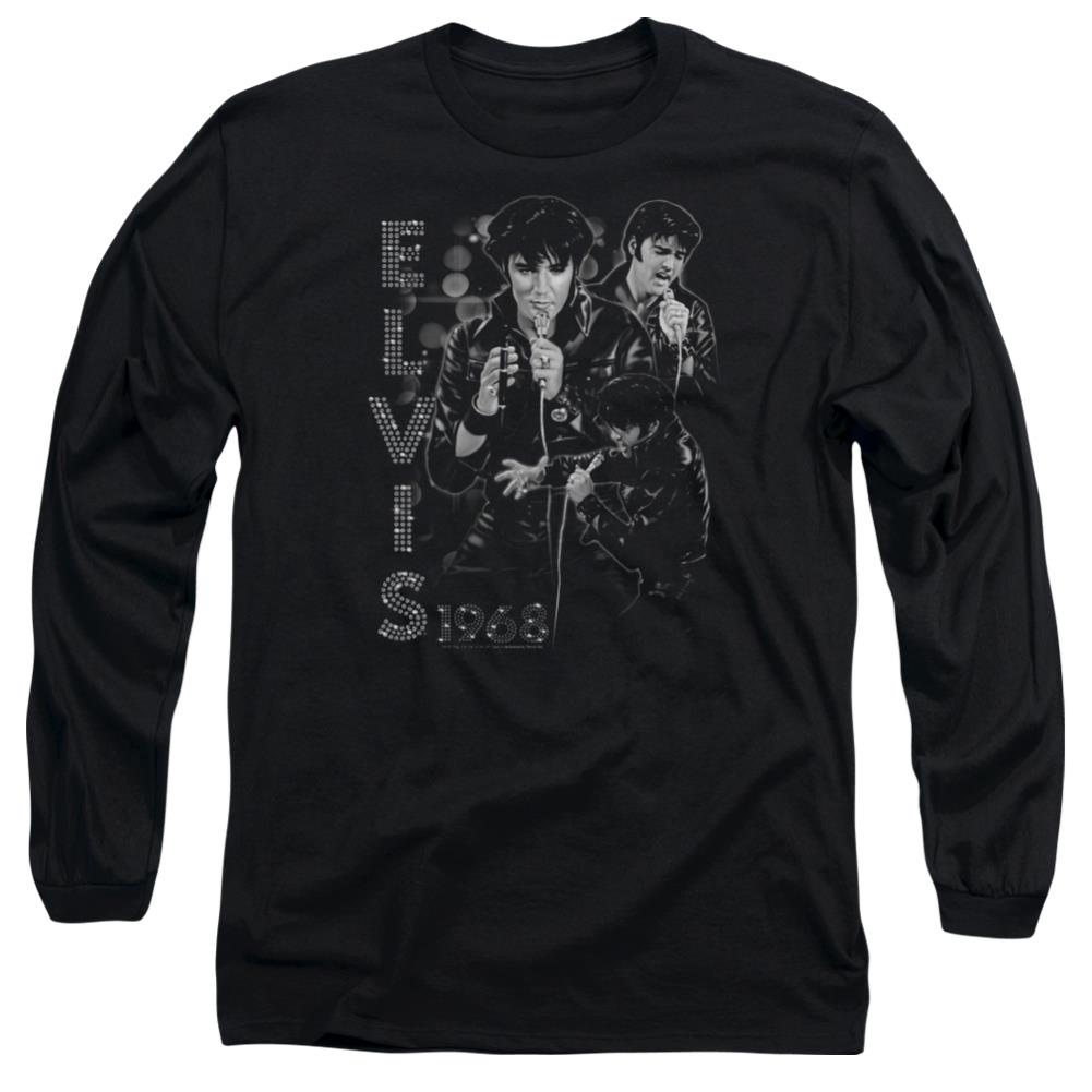 Elvis Presley Leathered Men's 18/1 Cotton Long-Sleeve T-Shirt