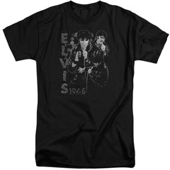 Elvis Presley Leathered Men's 18/1 Tall Cotton Short-Sleeve T-Shirt
