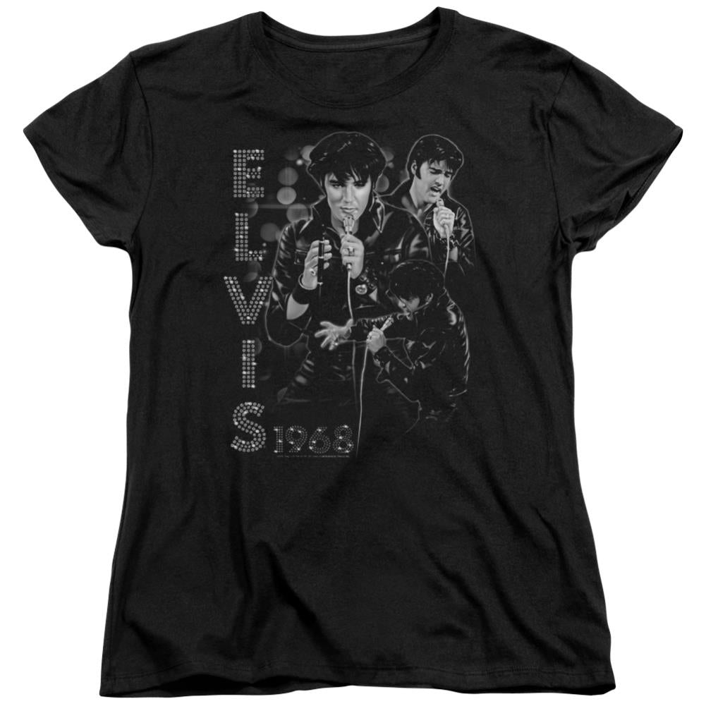 Elvis Presley Leathered Women's 18/1 Cotton Short-Sleeve T-Shirt
