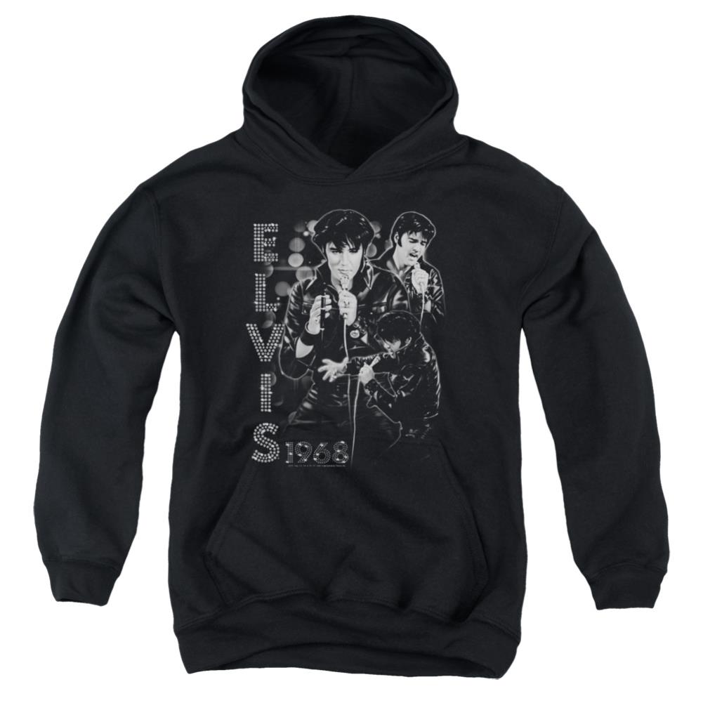 Elvis Presley Leathered Youth Cotton Poly Pull-Over Hoodie