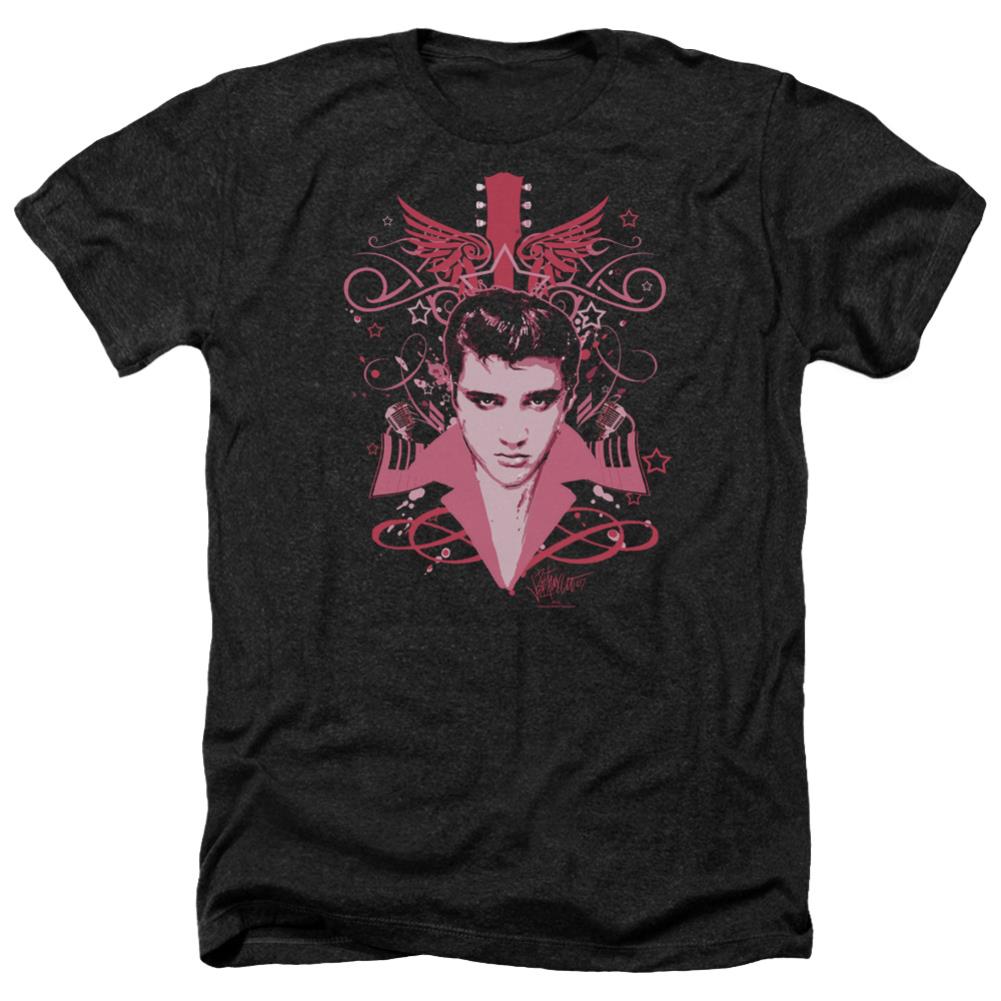 Elvis Presley Lets Face It Men's 30/1 Heather 60 40 Poly Short-Sleeve T-Shirt
