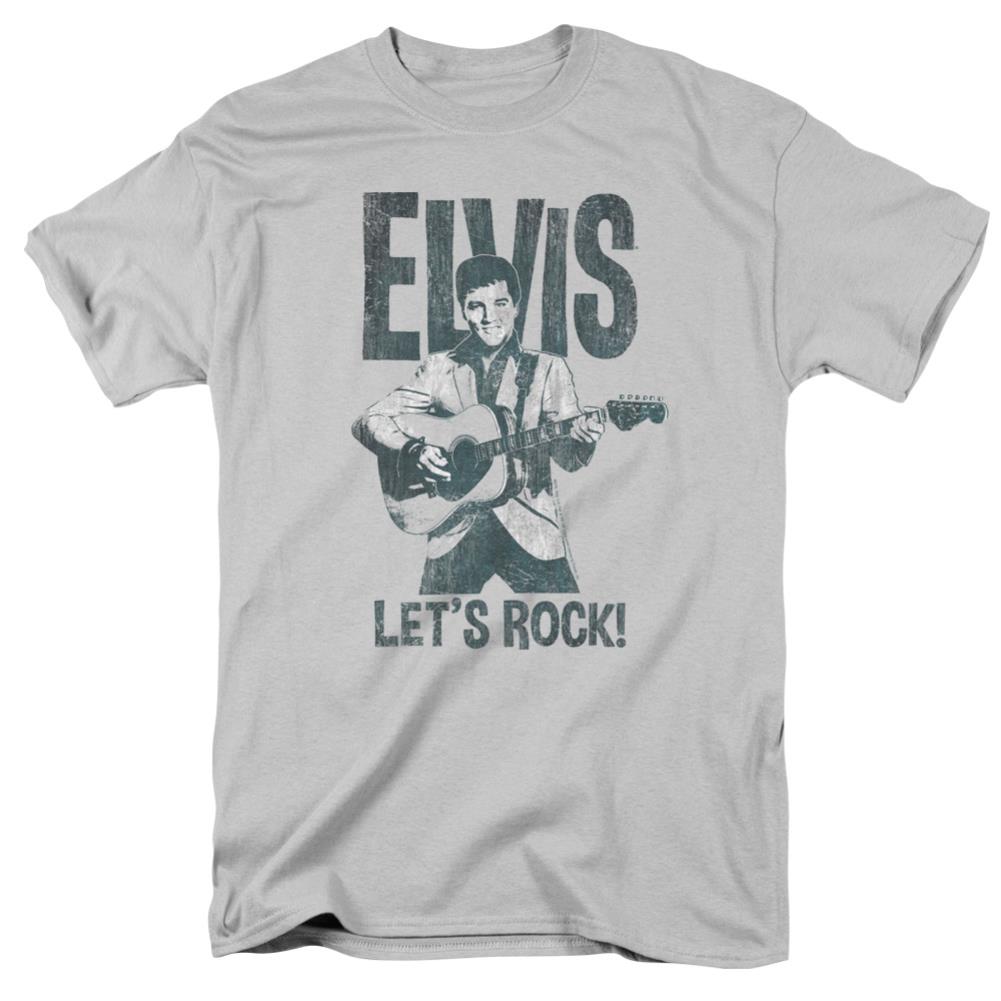 Elvis Presley Lets Rock Men's 18/1 Cotton Short-Sleeve T-Shirt