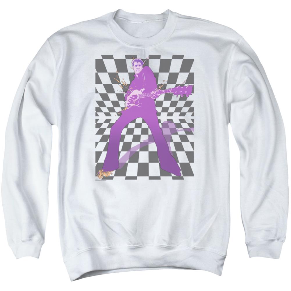 Elvis Presley Lets Rock Men's Crewneck 50 50 Poly Long-Sleeve T-Shirt