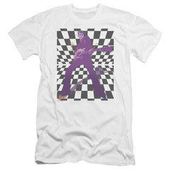 Elvis Presley Lets Rock Men's Ultra-Soft 30/1 Cotton Slim Short-Sleeve T-Shirt