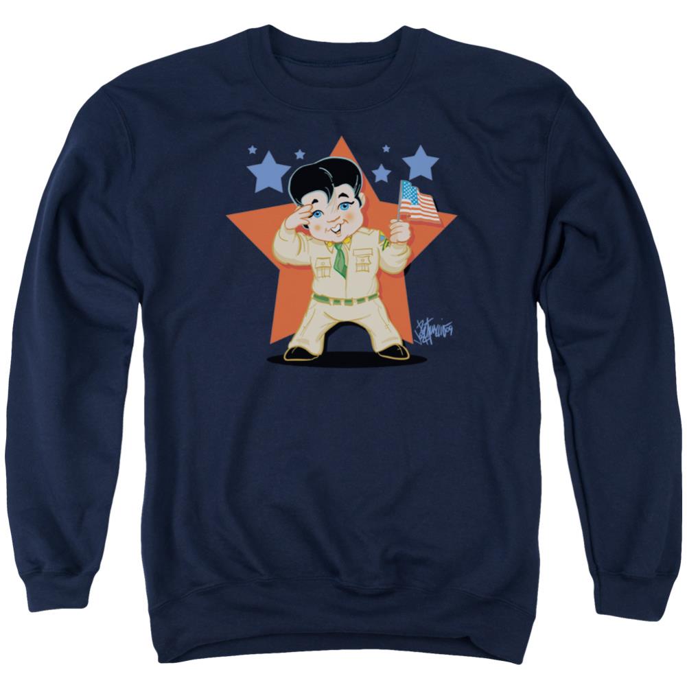 Elvis Presley Lil G I Men's Crewneck 50 50 Poly Long-Sleeve T-Shirt