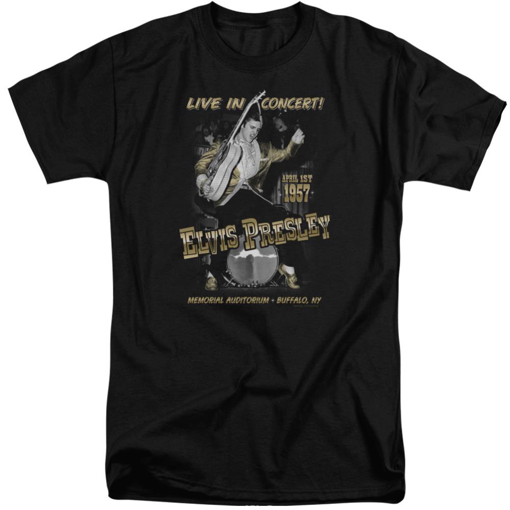 Elvis Presley Live In Buffalo Men's 18/1 Tall Cotton Short-Sleeve T-Shirt