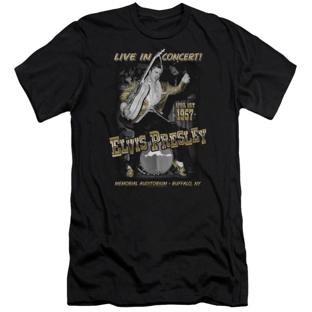 Elvis Presley Live In Buffalo Men's Ultra-Soft 30/1 Cotton Slim Short-Sleeve T-Shirt