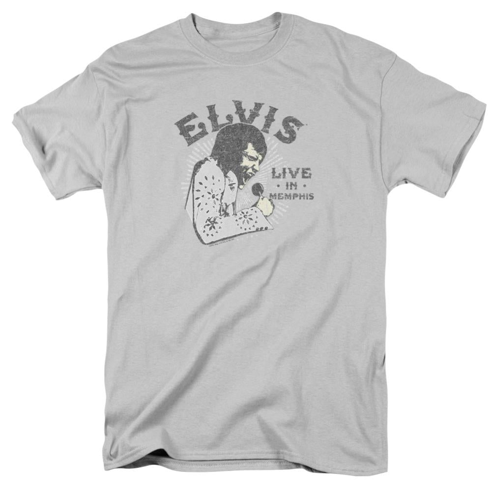 Elvis Presley Live In Memphis Men's 18/1 Cotton Short-Sleeve T-Shirt