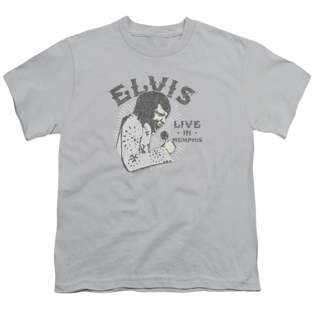 Elvis Presley Live In Memphis Youth 18/1 100% Cotton Short-Sleeve T-Shirt