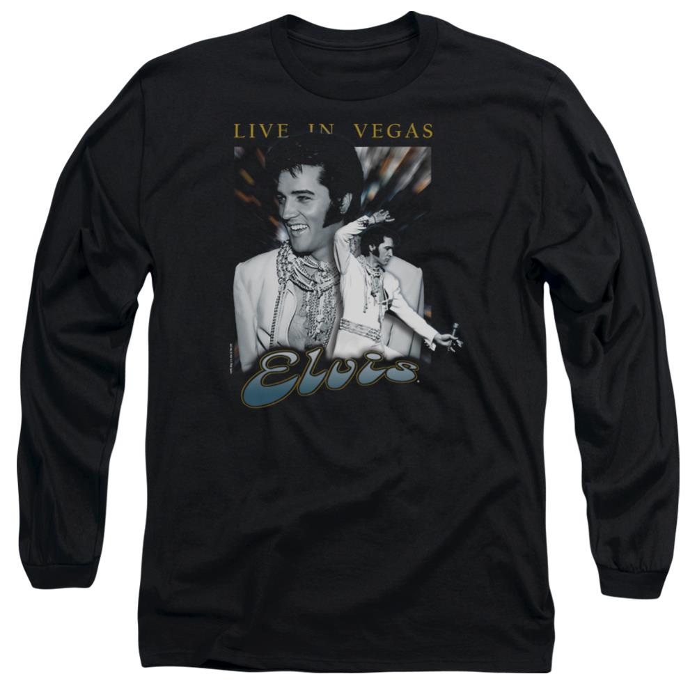 Elvis Presley Live In Vegas Men's 18/1 Cotton Long-Sleeve T-Shirt