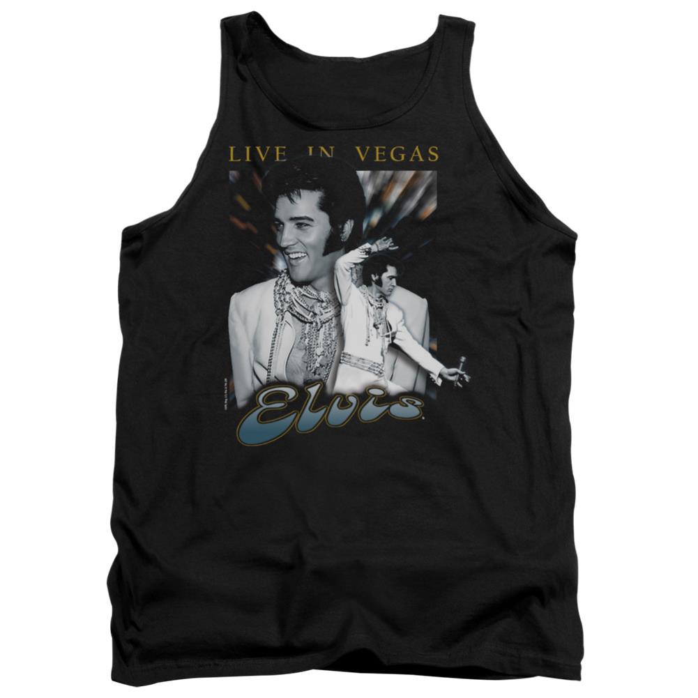 Elvis Presley Live In Vegas Men's 18/1 Cotton Tank Top