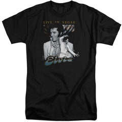 Elvis Presley Live In Vegas Men's 18/1 Tall Cotton Short-Sleeve T-Shirt