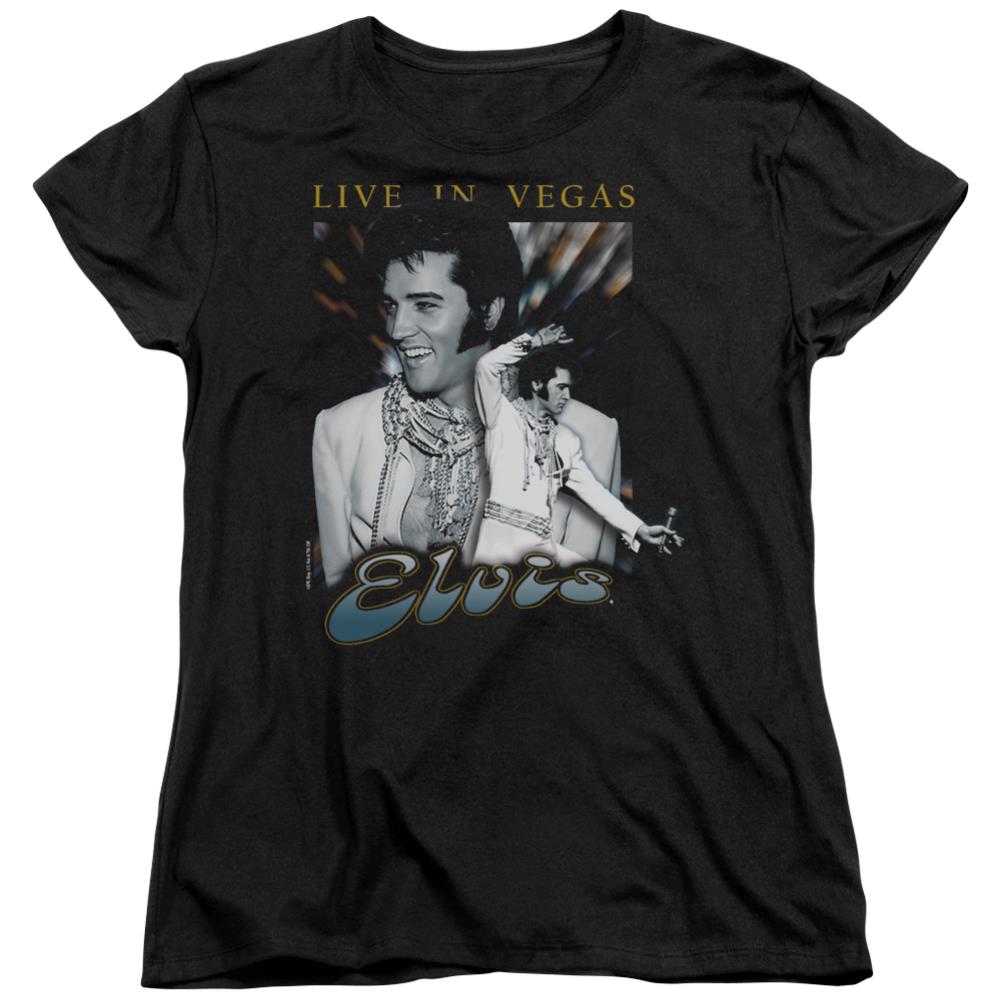 Elvis Presley Live In Vegas Women's 18/1 Cotton Short-Sleeve T-Shirt