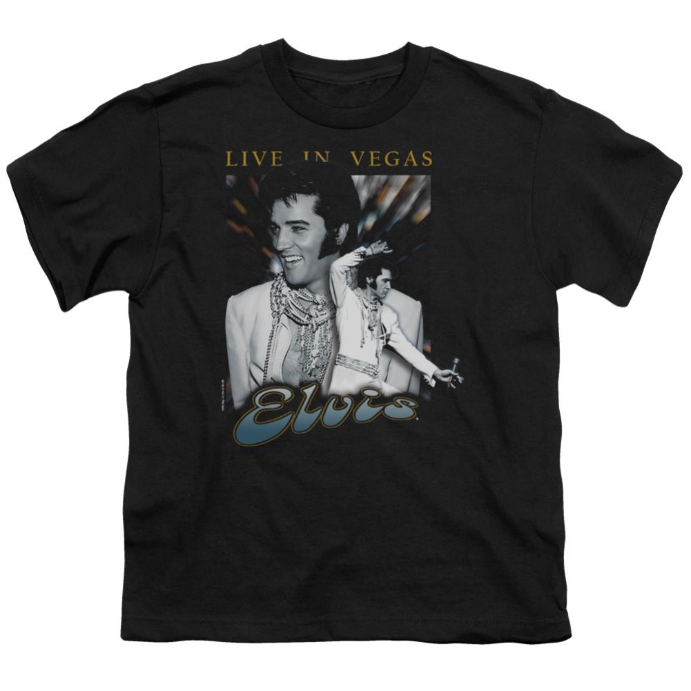 Elvis Presley Live In Vegas Youth 18/1 100% Cotton Short-Sleeve T-Shirt