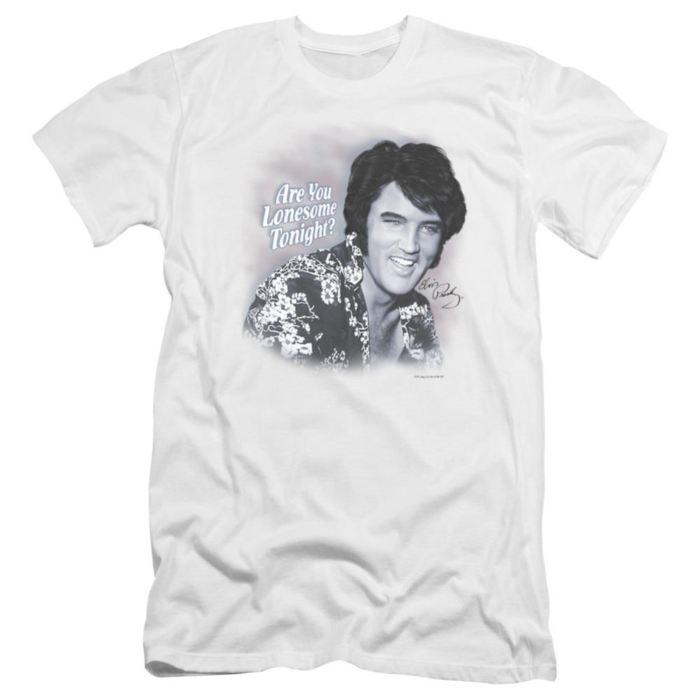 Elvis Presley Lonesome Tonight Men's Ultra-Soft 30/1 Cotton Slim Short-Sleeve T-Shirt