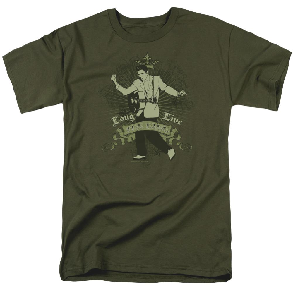Elvis Presley Long Live The King Men's 18/1 Cotton Short-Sleeve T-Shirt