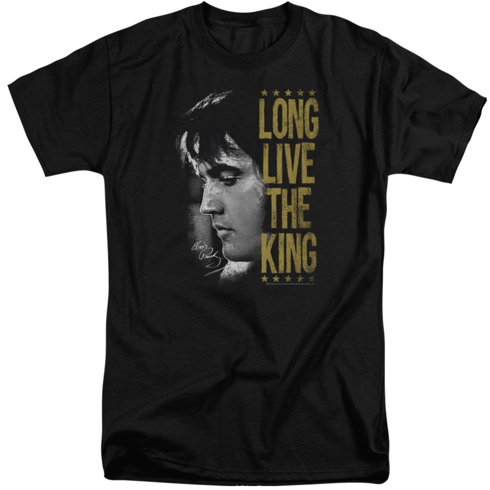 Elvis Presley Long Live The King Men's 18/1 Tall Cotton Short-Sleeve T-Shirt