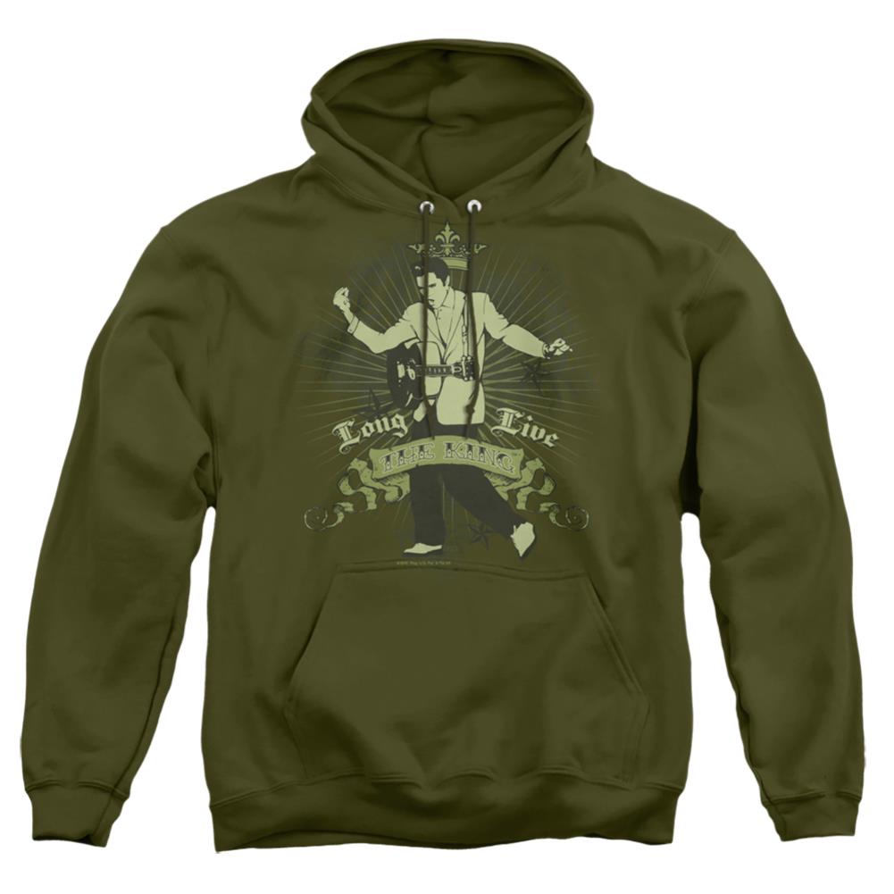 Elvis Presley Long Live The King Men's Pull-Over 75 25 Poly Hoodie