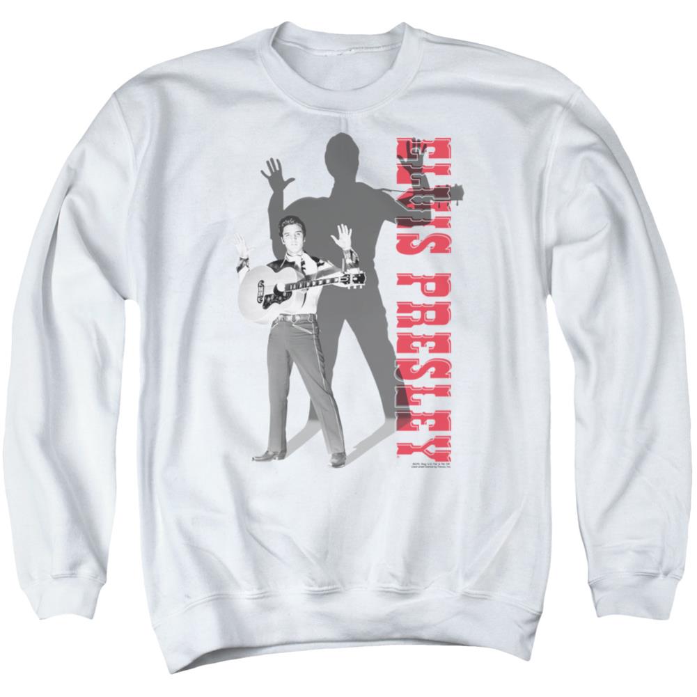 Elvis Presley Look No Hands Men's Crewneck 50 50 Poly Long-Sleeve T-Shirt