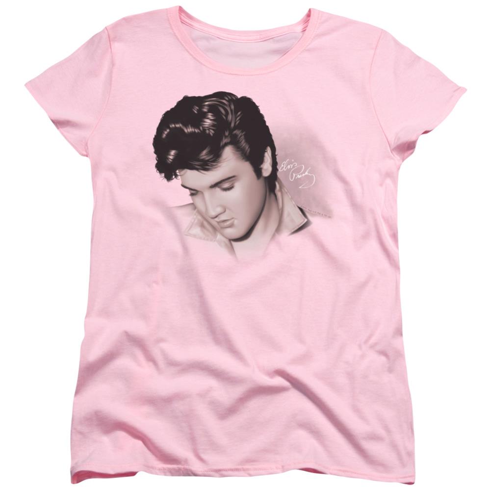 Elvis Presley Looking Down Women's 18/1 Cotton Short-Sleeve T-Shirt