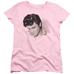 Elvis Presley Looking Down Women's 18/1 Cotton Short-Sleeve T-Shirt