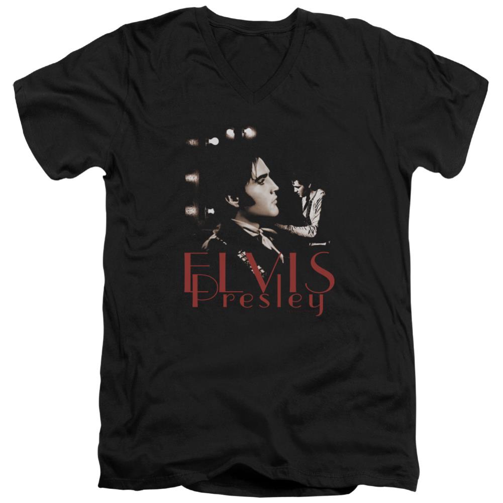 Elvis Presley Memories Men's 30/1 Cotton Slim V-Neck T-Shirt